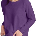 Hanes Women's Crewneck Sweatshirt， EcoSmart Fleece Women's Pullover Sweatshirt， Sweatshirt for Women